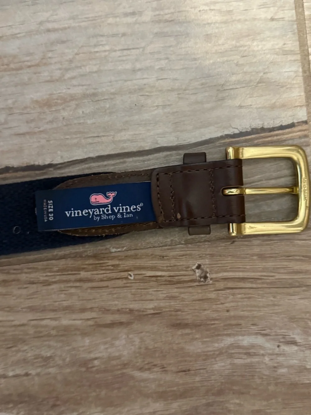 Vineyards Vine American Flags Canvas Club Belt